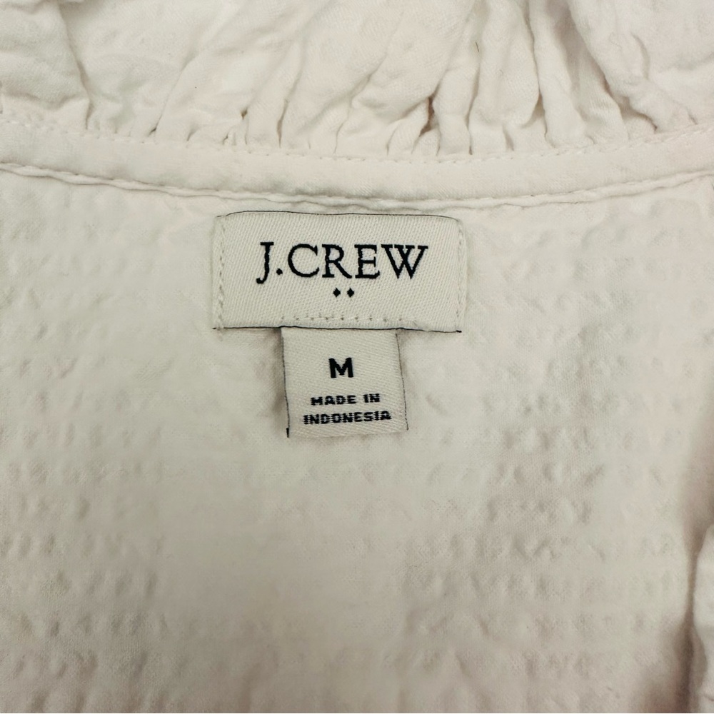 J. Crew Cream Ruffled Blouse - Picture 2 of 3